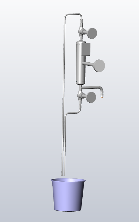 3D-Zeichnung der Probenahmestation