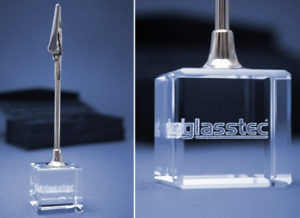 Memoclip aus Glas