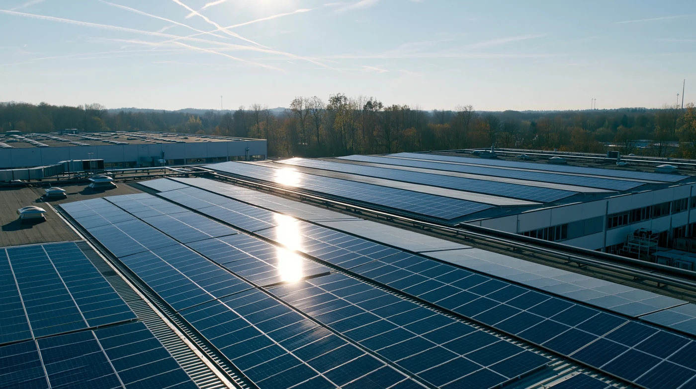 PV-Module auf Industriedach