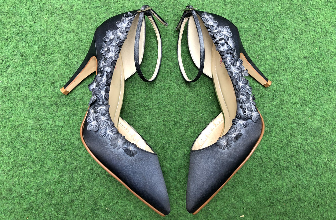 Gefärbte Brautschuhe