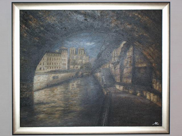 Ölbild mit Keilrahmen