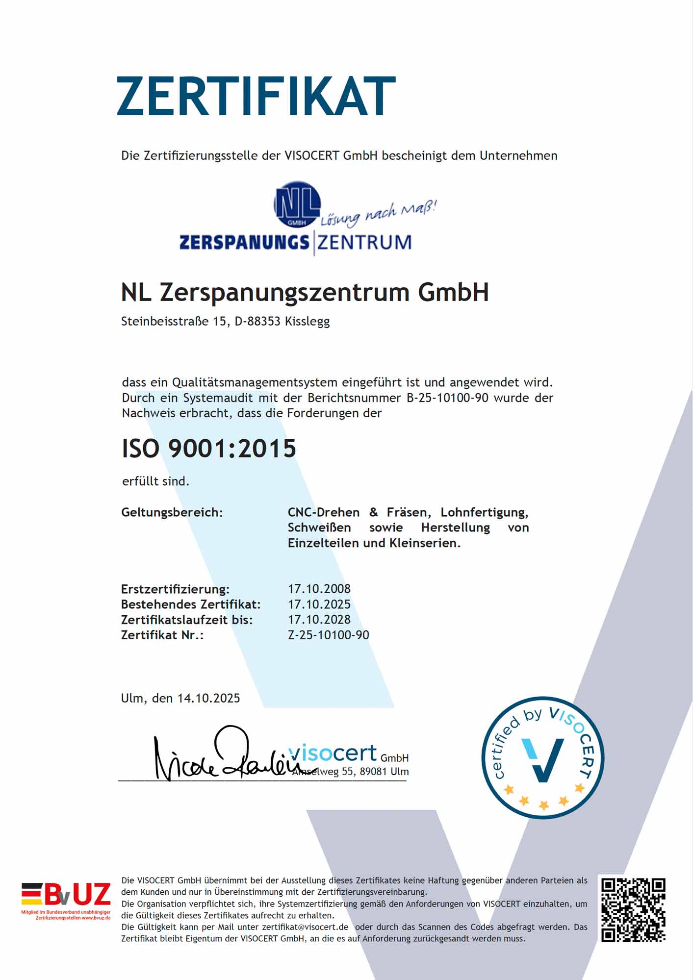 ISO-9001-Zertifikat