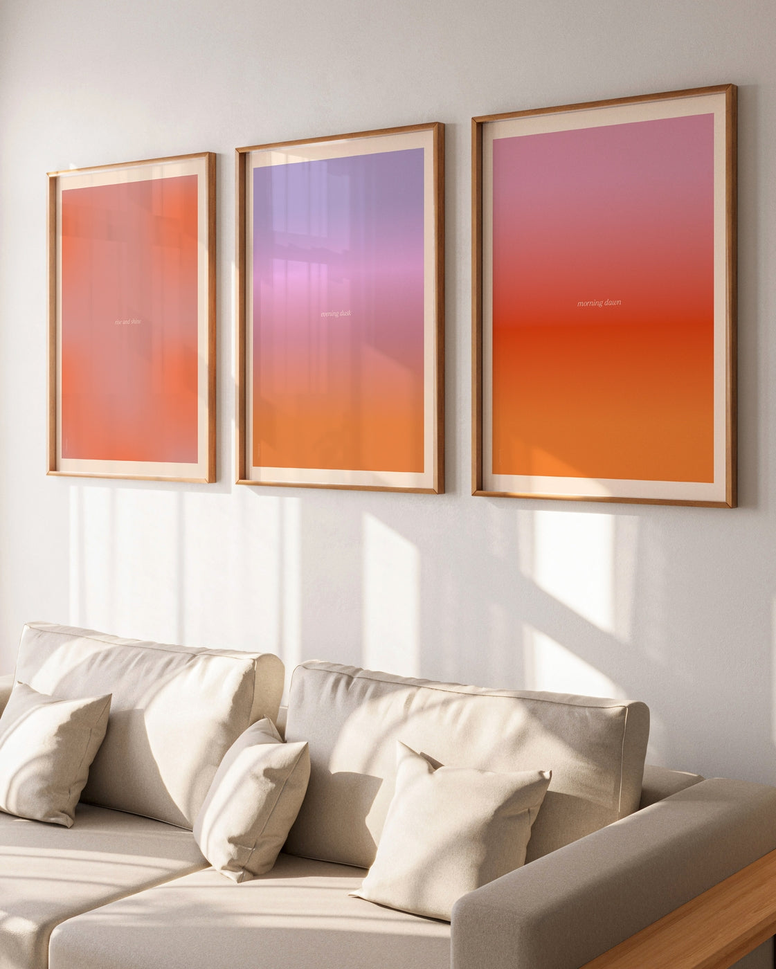 Poster-Set 'Farbverläufe – Sunrise to Sunset' (3 Poster)