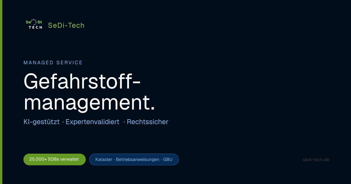 Gefahrstoffkataster für 1.000 SDBs