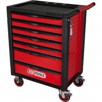 RACINGline BLACK/RED Werkstattwagen mit 7 Schubladen