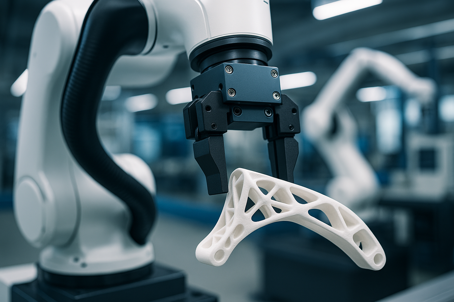 3D-gedrucktes Funktionsteil mit Gitterstruktur