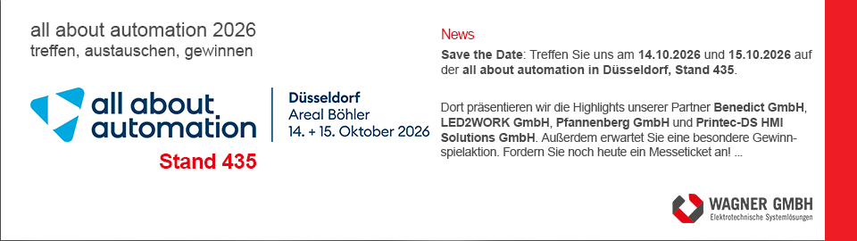 WAGNER GMBH auf der Messe all about automation Düsseldorf