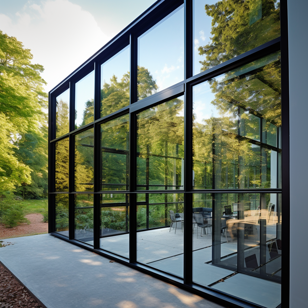 Steel-glass construction