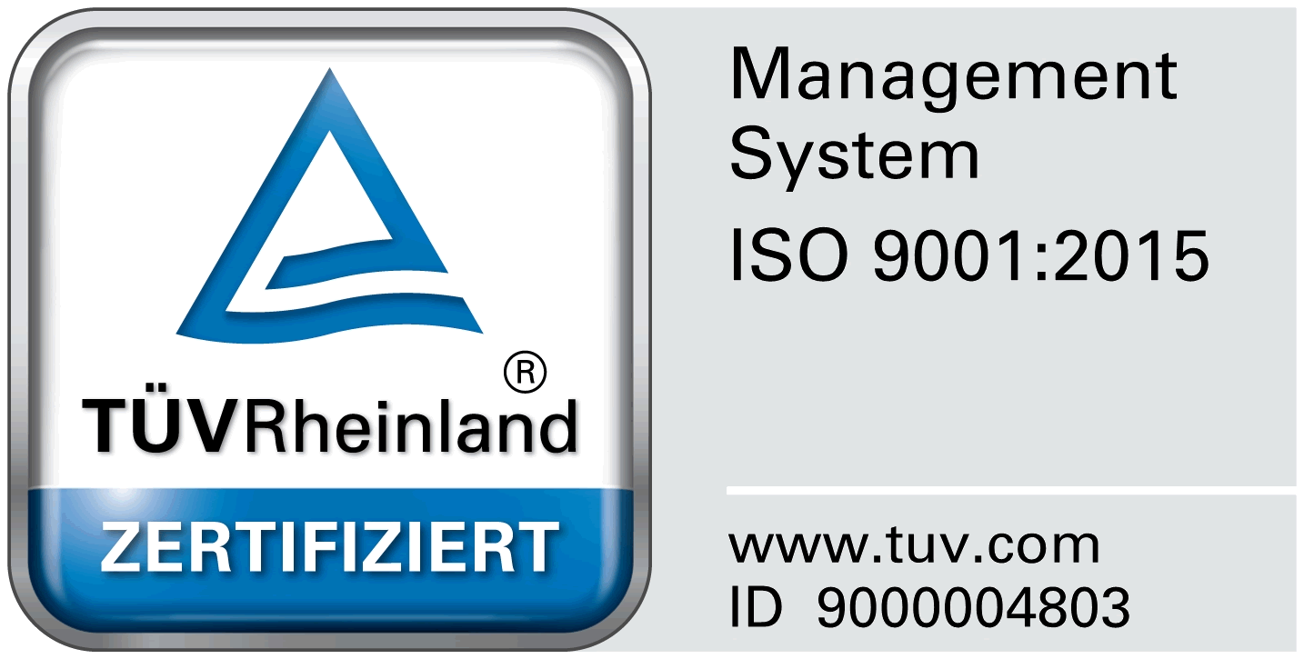 Qualitätsmanagement nach ISO 9001, TÜV-zertifiziert