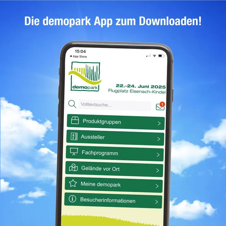 demopark-App mit Funktionen und Inhalten