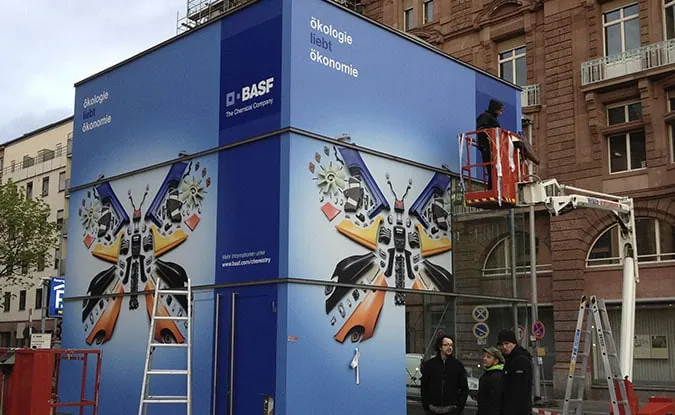 Außenwerbung BASF, Druckfolie