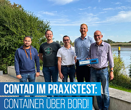 ConTAD im Praxistest: Container über Bord