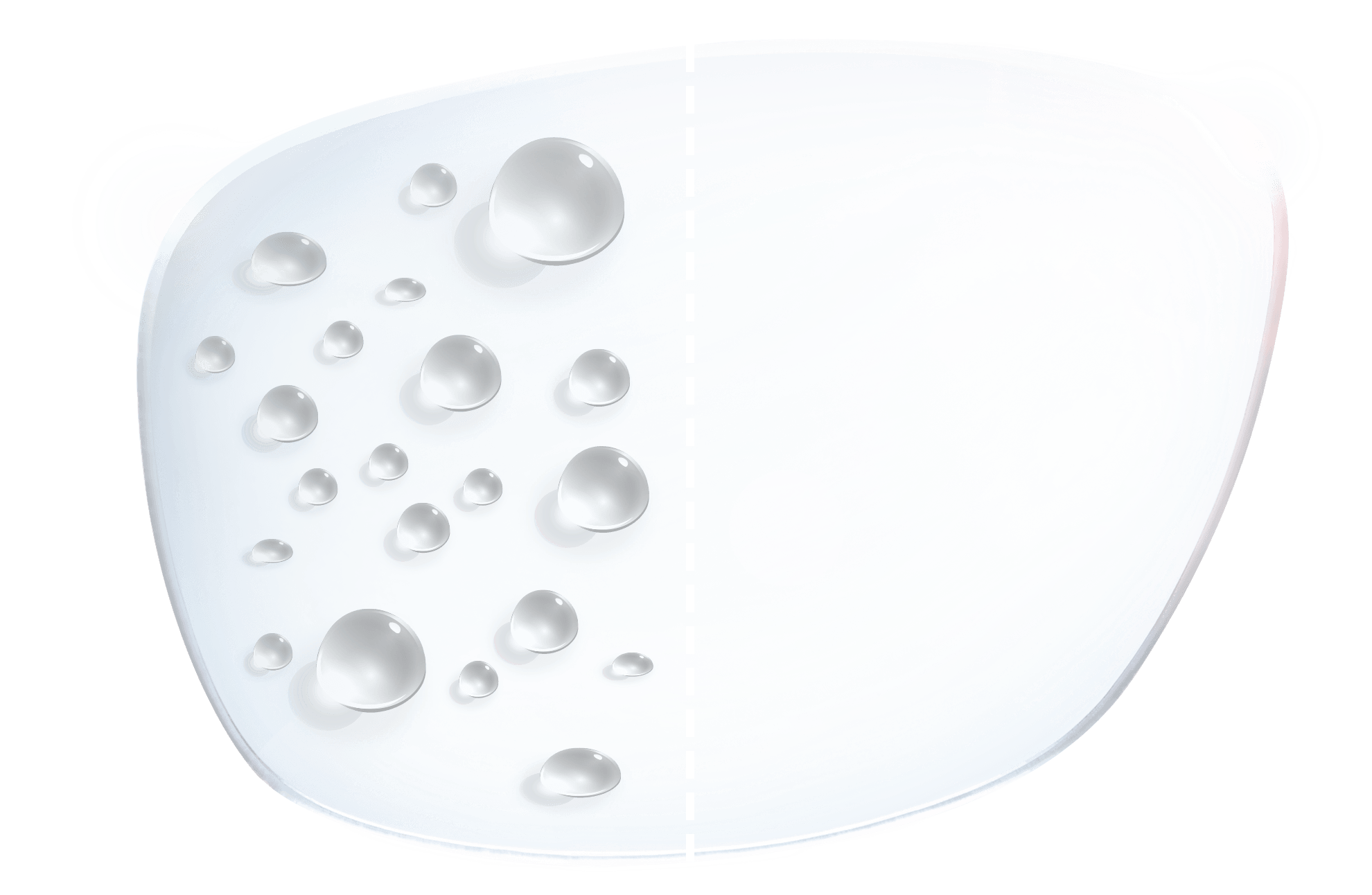 Wasserabweisendes Brillenglas