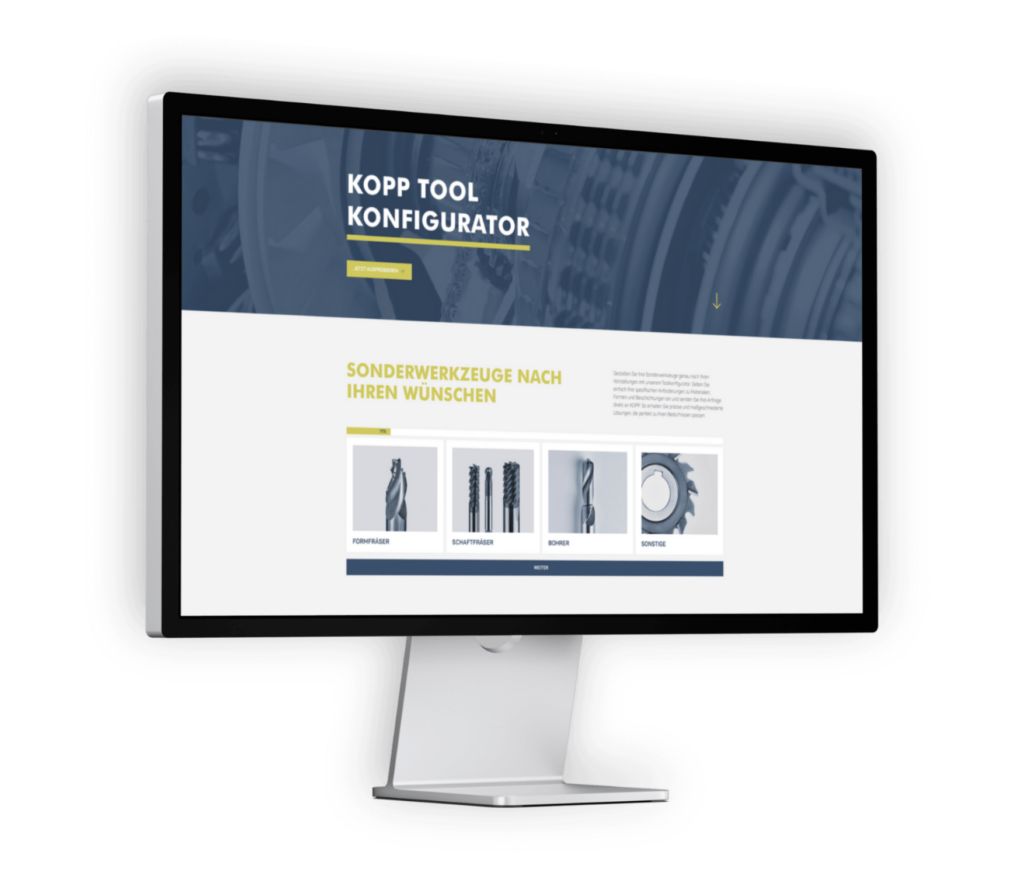 Kopp Tool-Konfigurator für Sonderwerkzeug-Anfragen