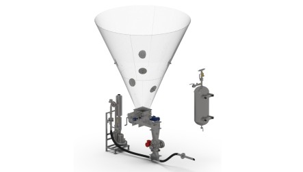 Silo discharge and metering unit