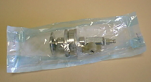 Autoclavable part wrapped in foil
