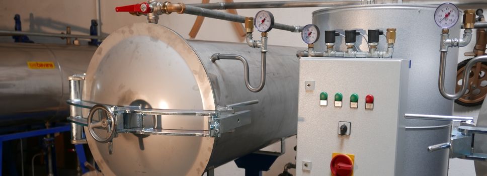 Dämpfanlage mit vier Kesseln