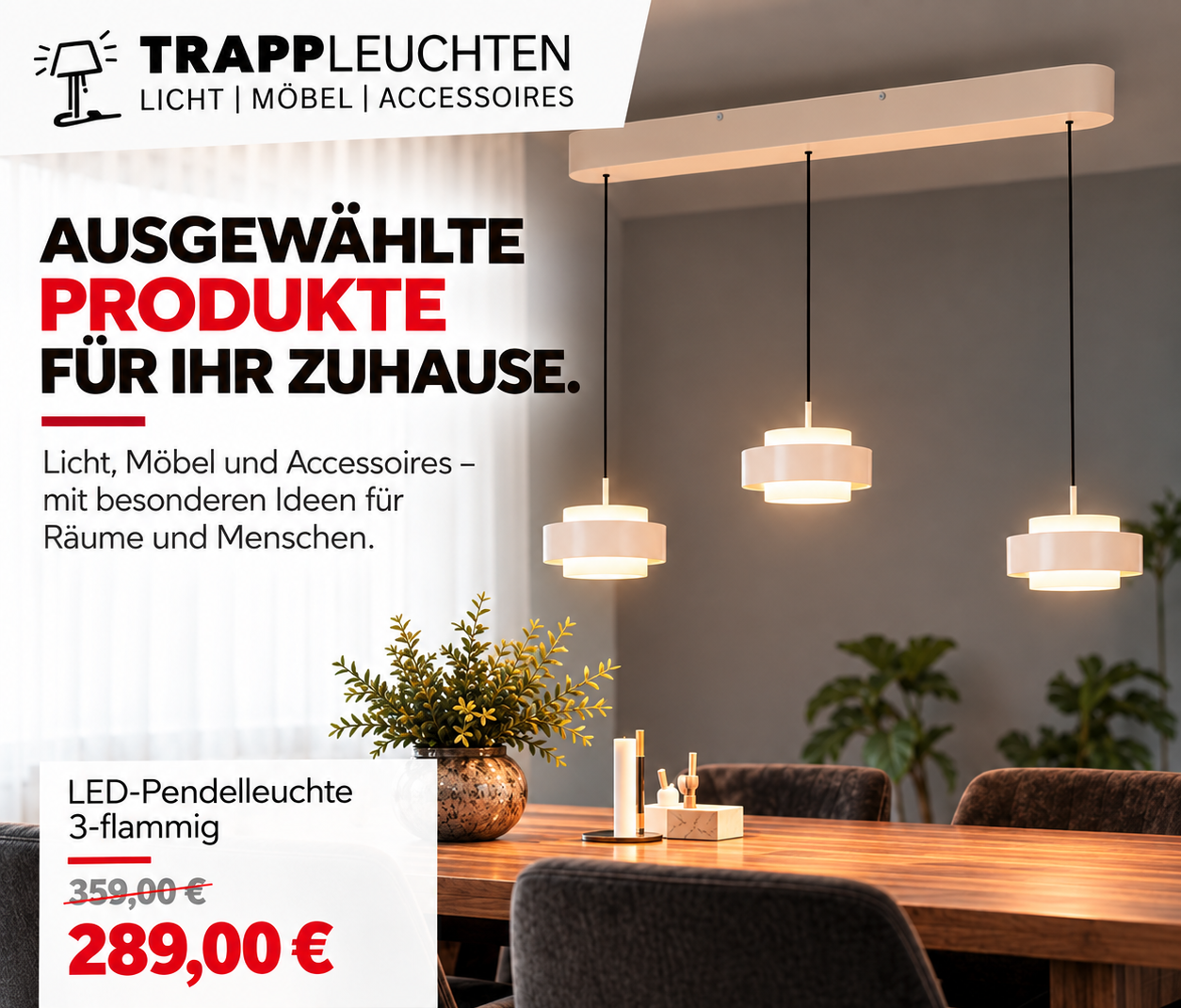 Pendelleuchten und Wandleuchten