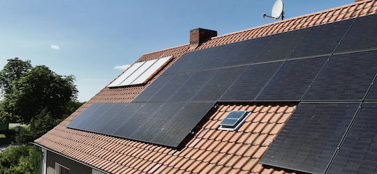 Solaranlage auf dem Dach
