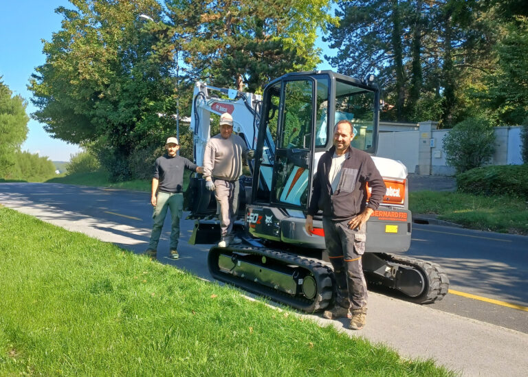 Minibagger E50 bei der AB Jardin Sàrl