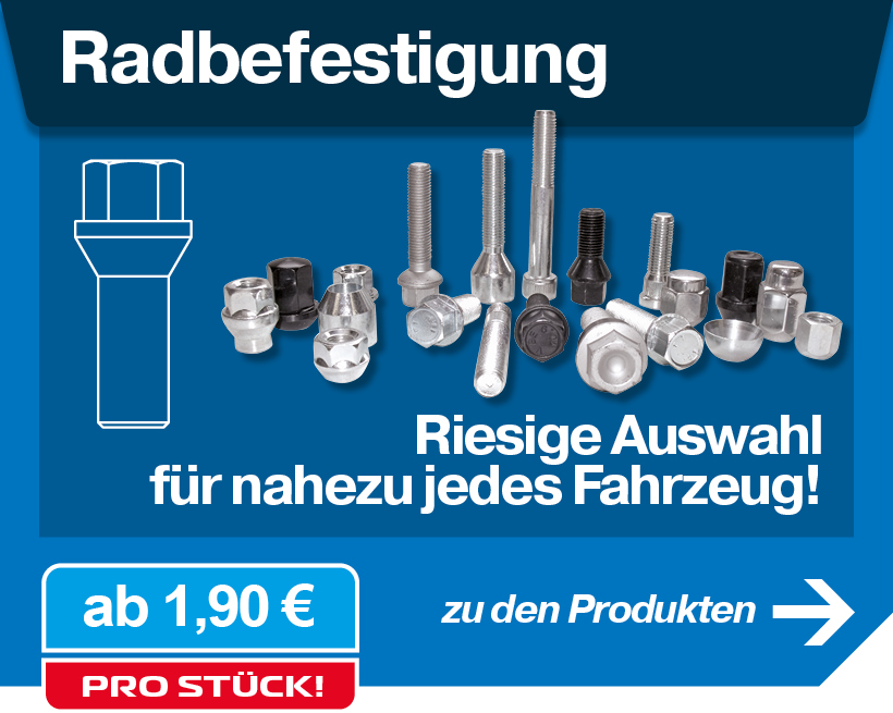 Radbefestigung (Radschrauben, Muttern, Bolzen)