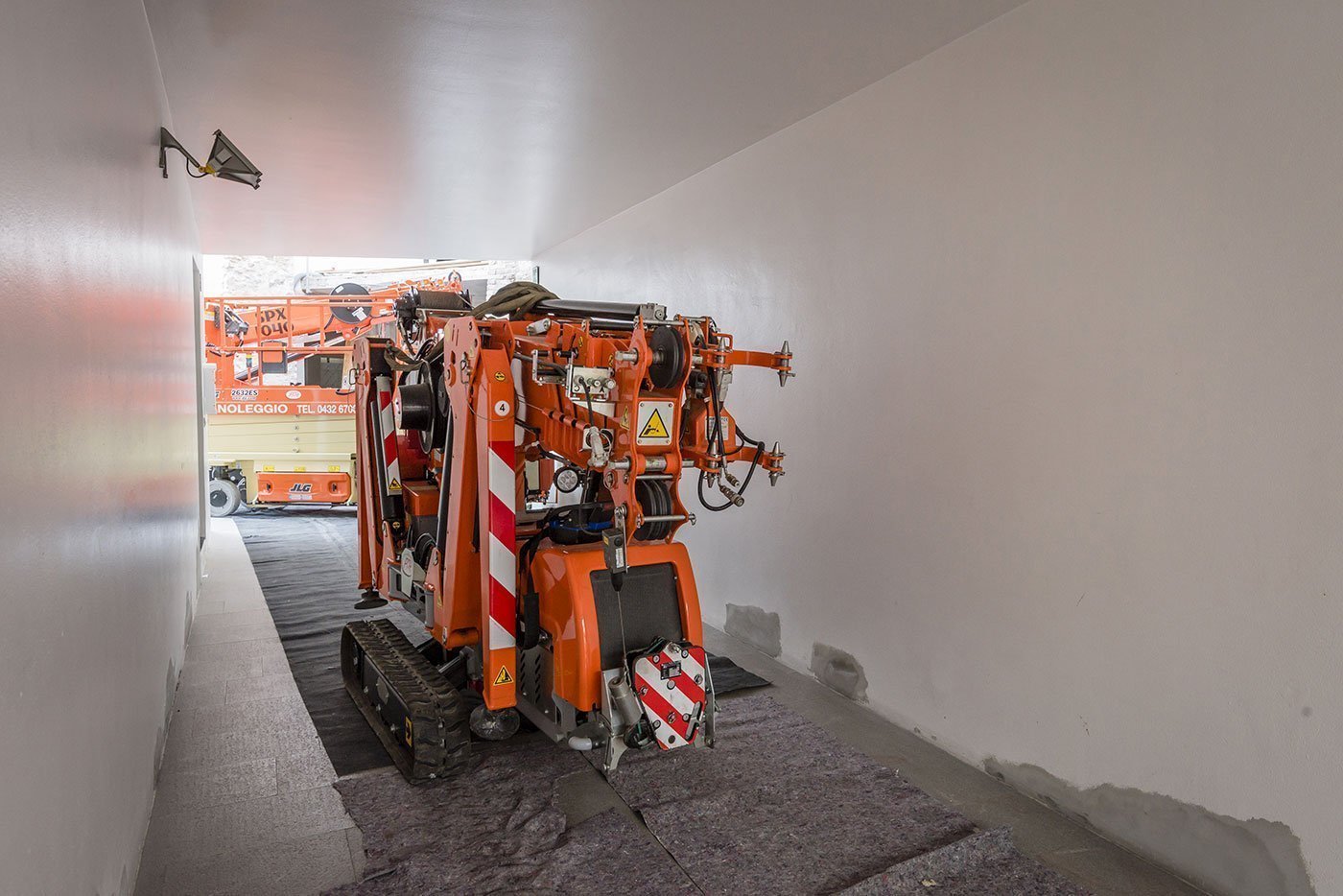 Materialtransport mit Minikran
