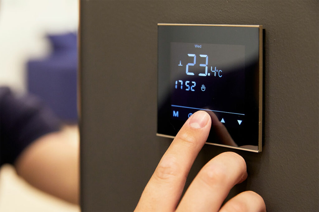 Steuerung der Fußbodenheizung per Touchscreen