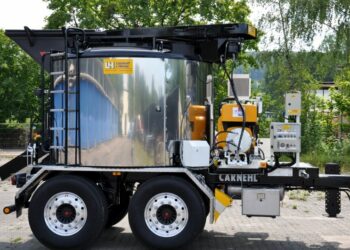 Gussasphaltkocher, vertikales Rührwerk