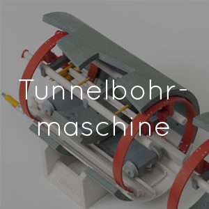 Tunnelbohrmaschine (mehr­farbig in Segmenten)