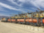 Schwefelsäure-Tankcontainer auf Bahninfrastruktur