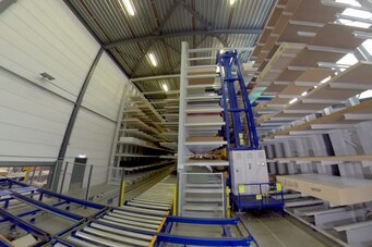Automatische Buchwagenbeschickung