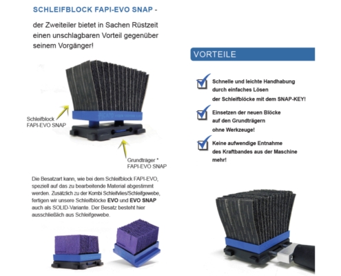 Schleifblöcke FAPI-EVO SNAP