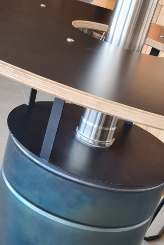 Stehtisch, Detailaufnahme