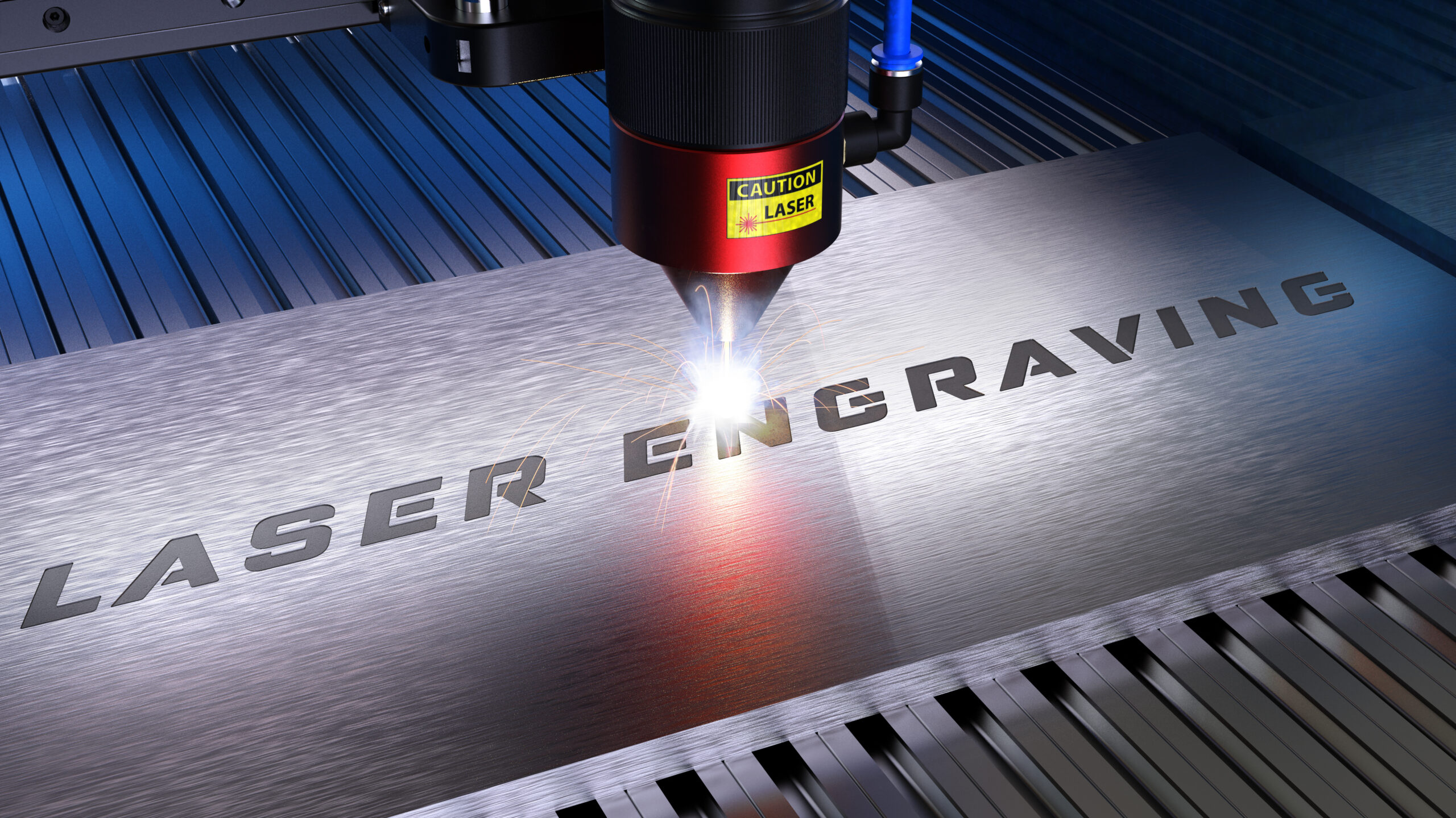 Metallteil mit Lasergravur
