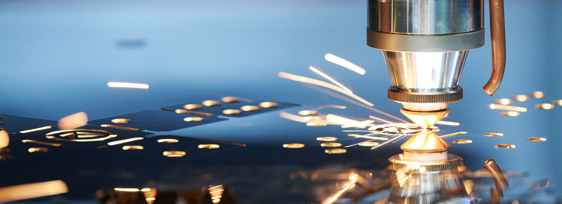 Laserbearbeitung eines Metallwerkstücks