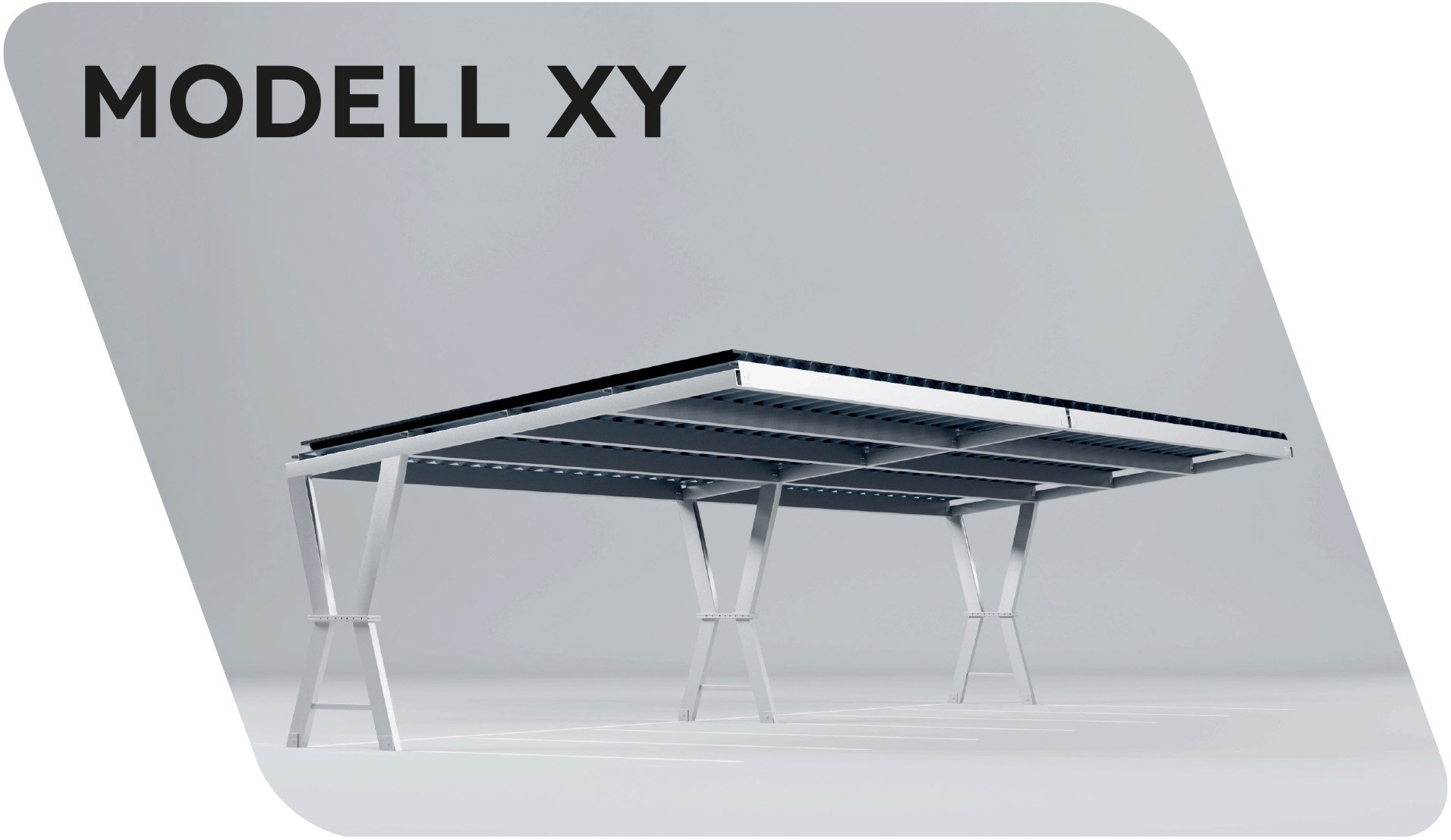 Einreihiges Carport Modell XY