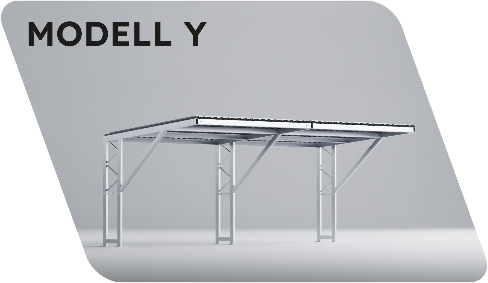 Einreihiges Carport Modell Y