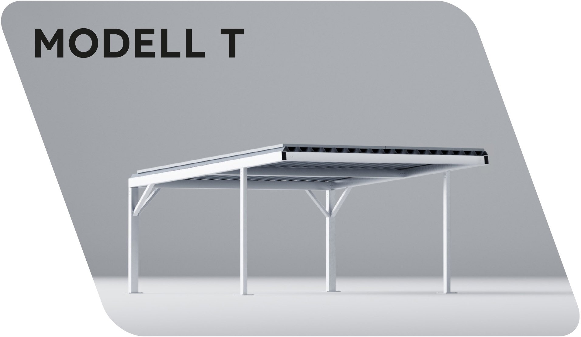 Einreihiges Carport Modell T