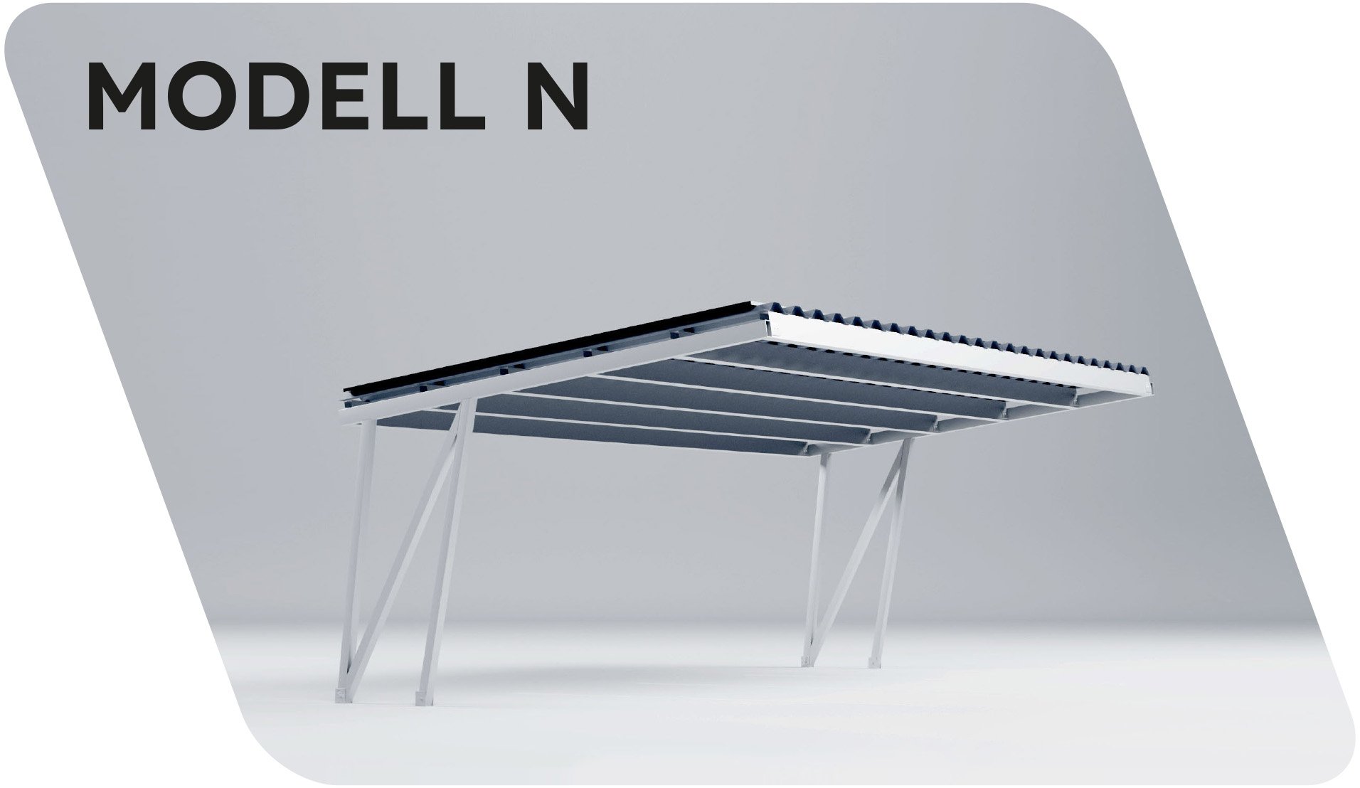 Einreihiges Carport Modell N