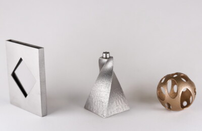 3D-gedrucktes Muster (1.4542, 1.4404, CuSn10, gestrahlt)