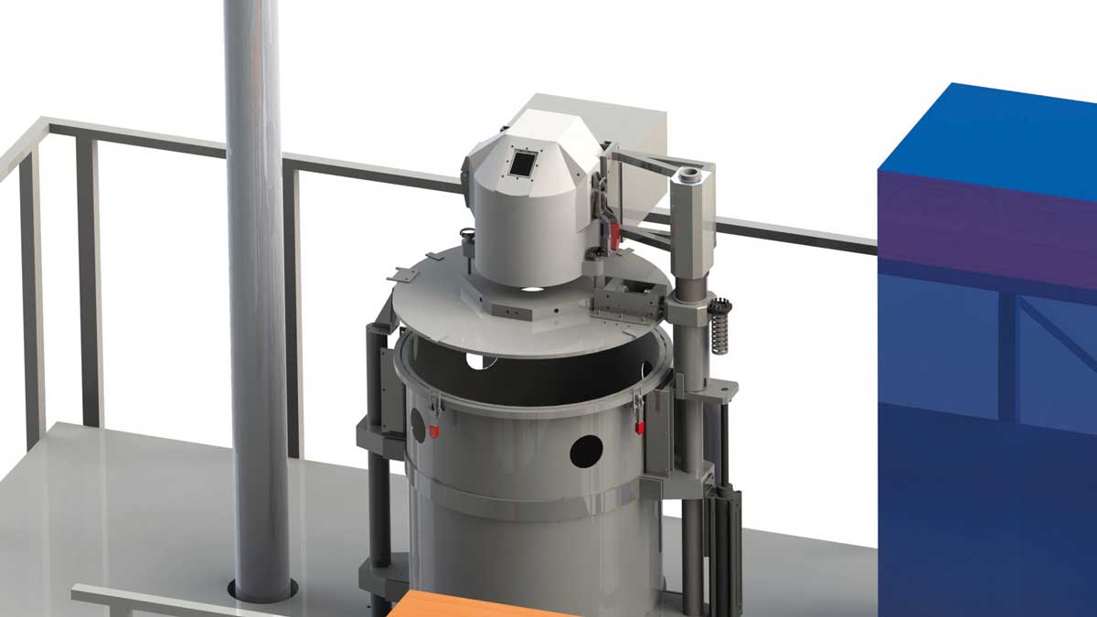Düsenwechsel am Gas Atomiser