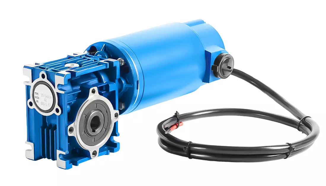 Schneckengetriebemotor CMRV040 DC100-2, 24 V, 0,14 kW, IP40