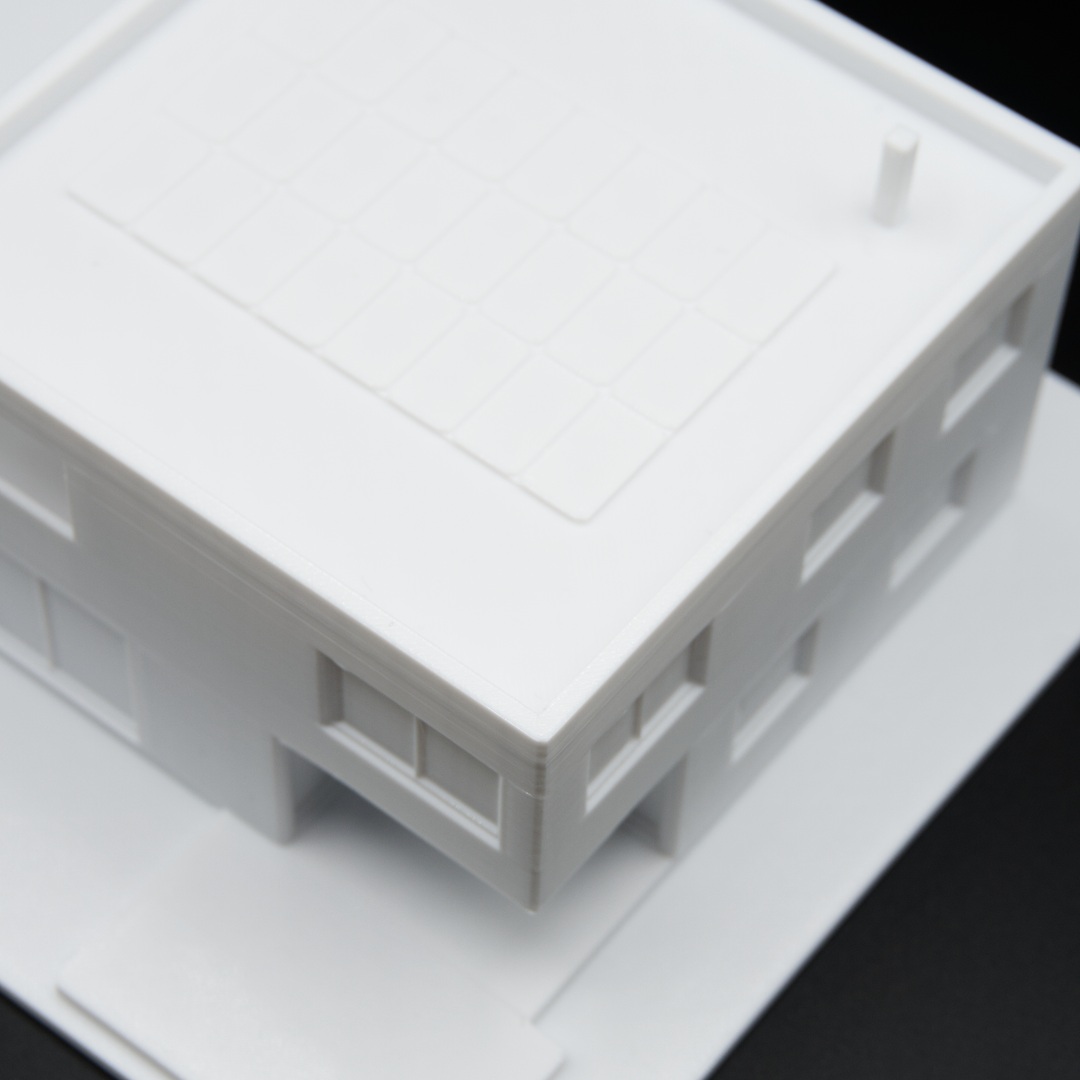 Dachdetail mit PV-Feld, Architekturmodell 1:100