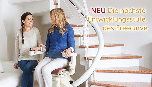Stairlift for curved staircases (Freecurve)