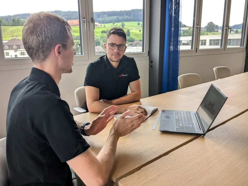 Messaufbau Materialprüfung