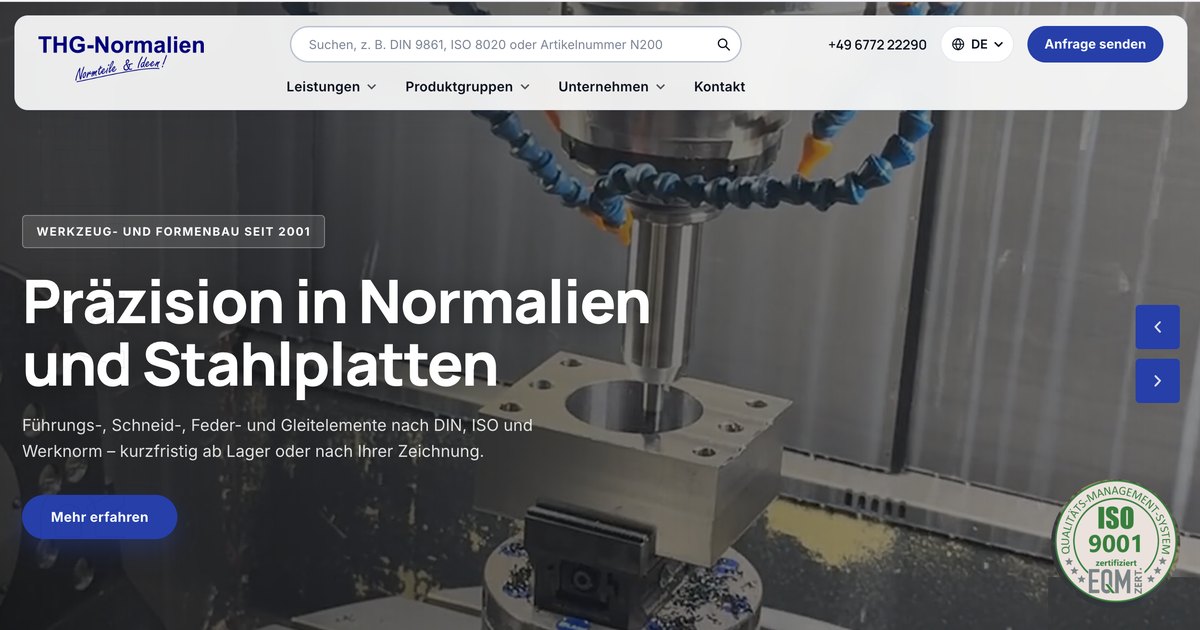 THG-Normalien – Fertigung