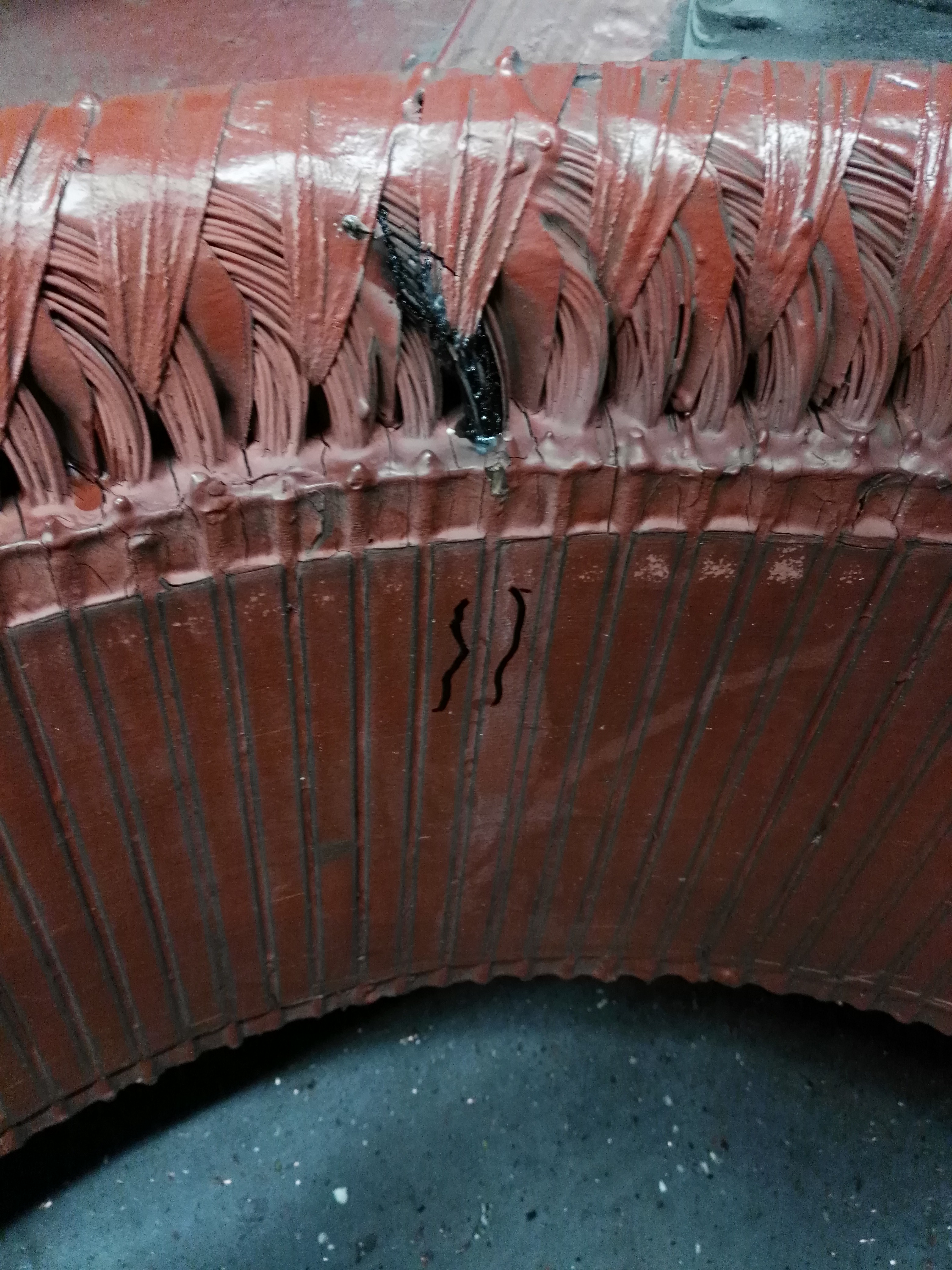 Damage to the stator ring