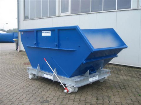 Transportwagen verzinkt für Muldentransport