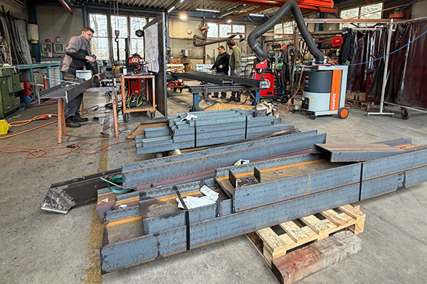 Stahlbaukonstruktion in Schlosserei