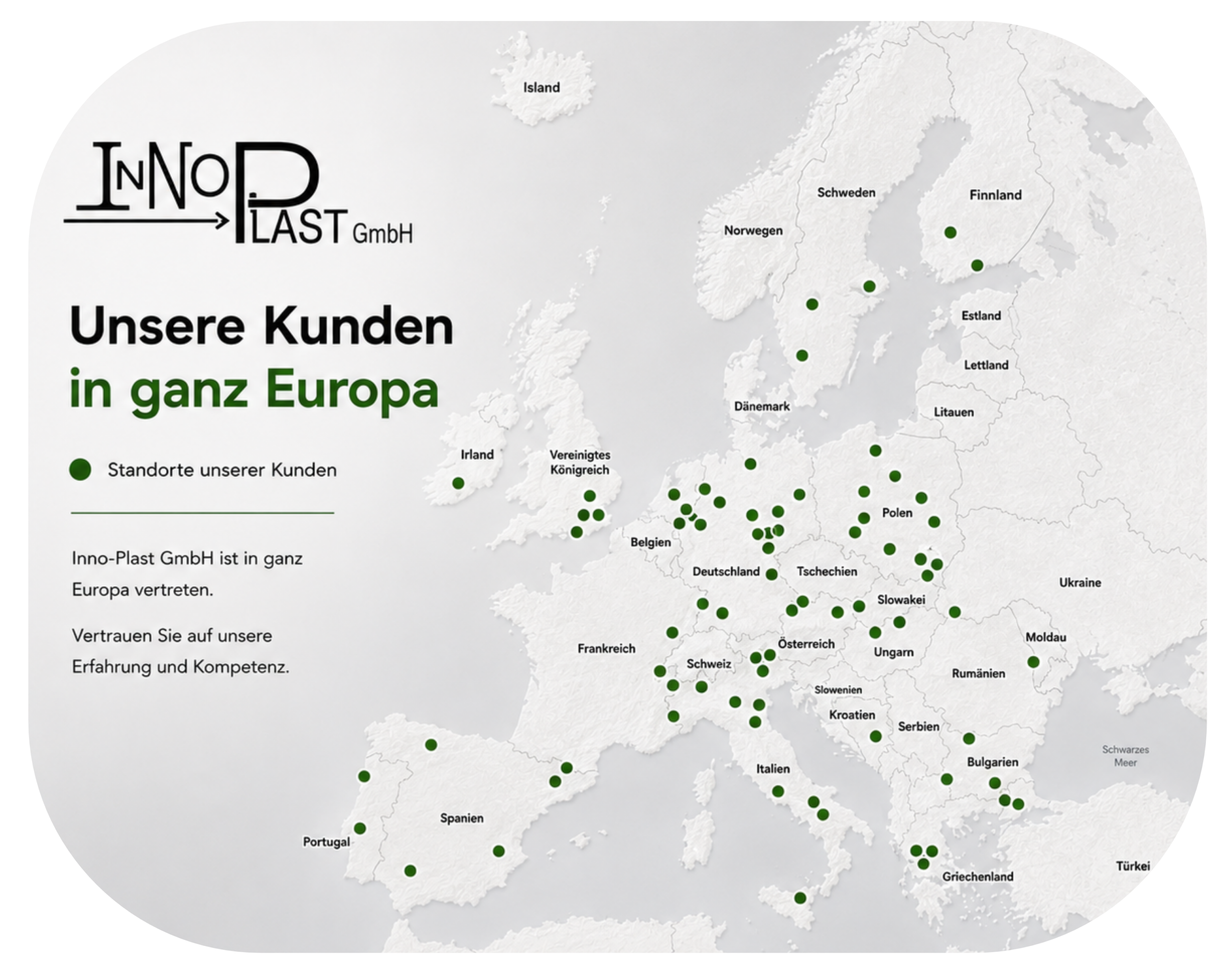 Kunden- und Projektstandorte in Europa